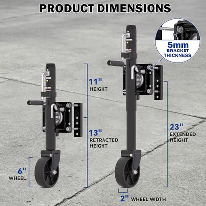 1200lbs Boat Trailer Jack with Wheel,10" Lift, Utility Trailer Jack