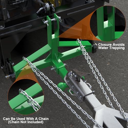 Green 3 Point Hitch Receiver Quick Hitch Compatible for Category 1 Tractor