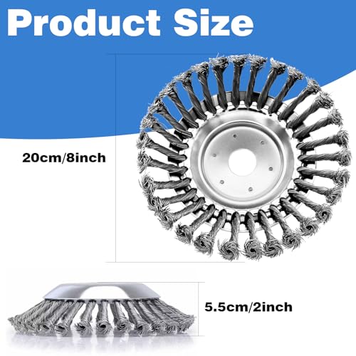 8 Inch Unbreakable Wired Trimmer Blade, Steel Wire Trimmer Head - size: 8 inch