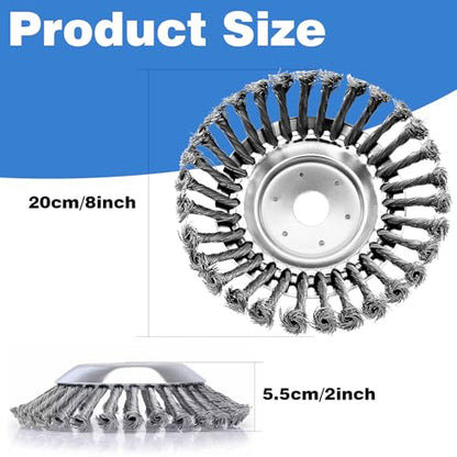 8 Inch Unbreakable Wired Trimmer Blade, Steel Wire Trimmer Head - size: 8 inch