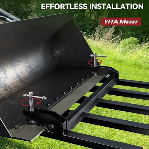 YITAMOTOR 2500lbs Clamp on Debris Forks Fits 48" Tractor Bucket Loader - size: 5 Debris Forks