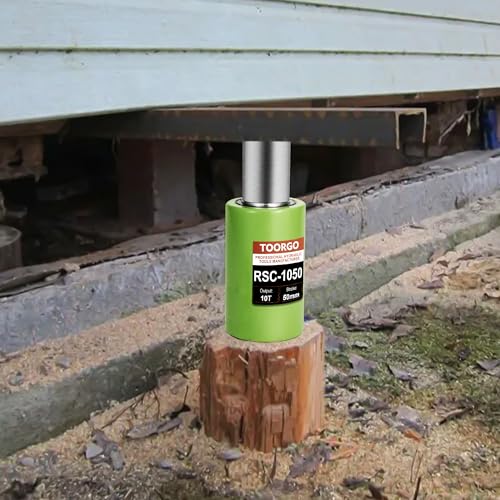 10 Ton Hydraulic Cylinder Jack,2” Stroke Hydraulic Ram Jack, Porta Power Automatic Retracting Jack, Green - style: 10T