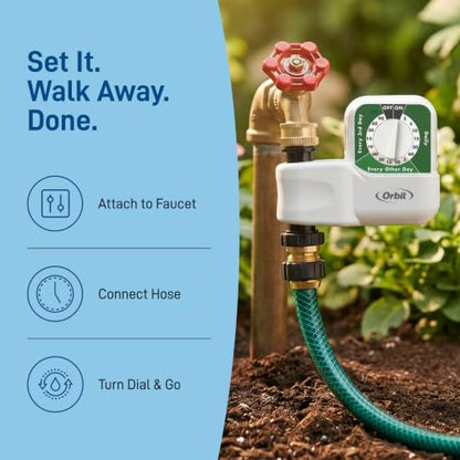 Orbit 62024 Single-Dial Hose Watering Digital Timer, "3"" x 7.5"" x 9.5"""
