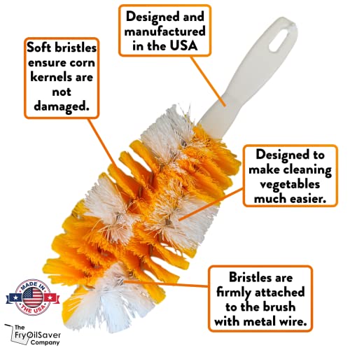 FryOilSaver Corn Silk Remover Brush - Food-Grade, Made in USA
