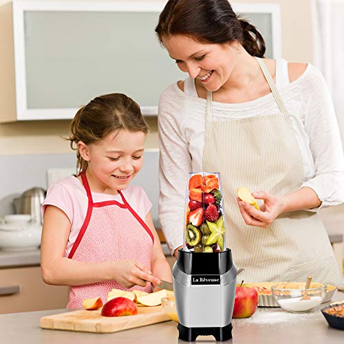 La Reveuse 1000W Power Blender For Smoothies, Shakes, Frozen Drinks, Silver - color: Silver