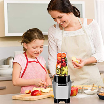 La Reveuse 1000W Power Blender For Smoothies, Shakes, Frozen Drinks, Silver - color: Silver