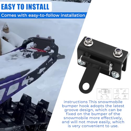 Upgraded Universal Snowmobile Bumper Sled Trailer Hitch Tow Hitch