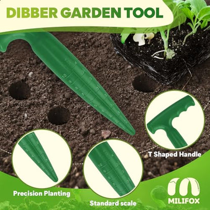 Seed Planter Tool, Seed Dibber, Seed Dispenser, Green, 4 Pcs - color: Green, 4 Pcs