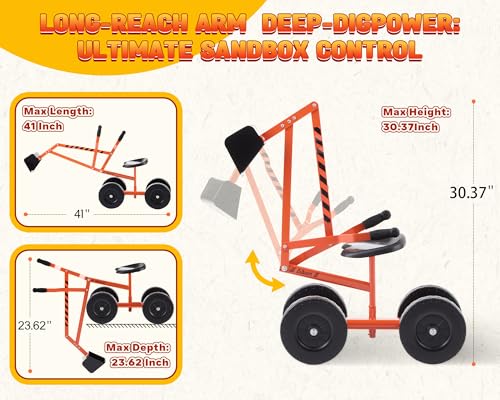 Albott Ride On Sand Digger Excavator Toys - color: Orange