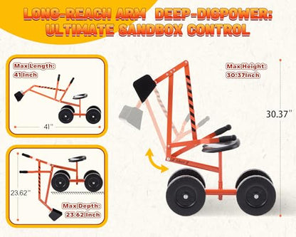 Albott Ride On Sand Digger Excavator Toys - color: Orange