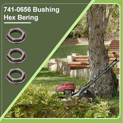 3 Pack 741-0656 Hex Flange Bearing for Cub Cadet Troy Bilt 941-0656A