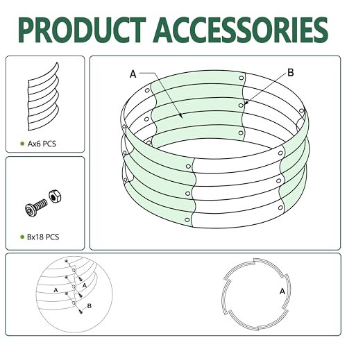 3PCS 3x3x1FT Galvanized Metal Raised Garden Bed,Outdoor Planter Box for Vegetables - size: 3x3x1(3PCS)