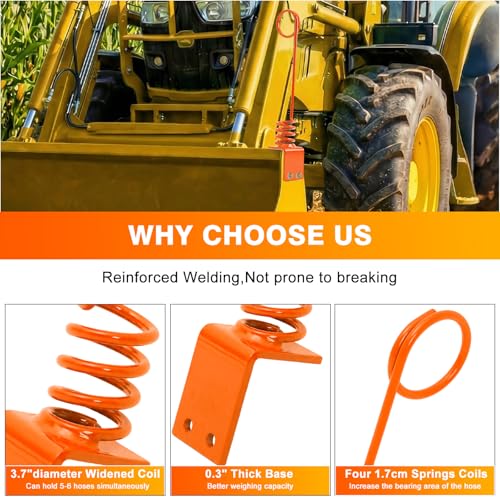 1PCS Hydraulic Hose Hanger, Heavy Duty Bolt-On hose hanger - color: 1 Pc Orange
