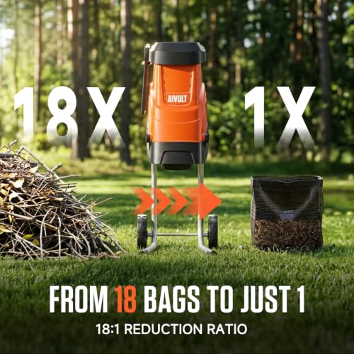 AIVOLT Electric Wood Chipper, 15-Amp Chipper Shredder - size: Portable