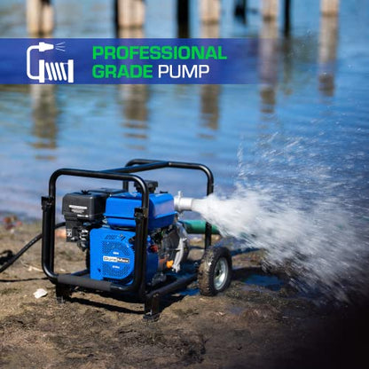 DuroMax XP652WX 212cc 158-Gpm 2-Inch Dual-Fuel Portable Semi-Trash Water Pump - style: 158-GPM 2-Inch Dual Fuel Pump
