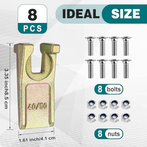 8 Sets Degree Spiral Drill Teeth with Hardware, for Digging Crumbly Rock, Soil, and More