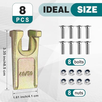 8 Sets Degree Spiral Drill Teeth with Hardware, for Digging Crumbly Rock, Soil, and More