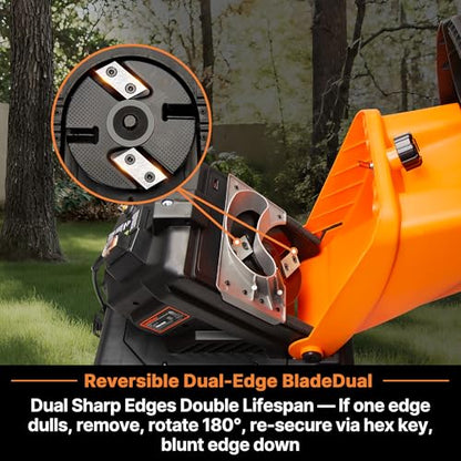 LawnMaster Electric Wood Chipper 1.8'' Cutting Diameter with Bin, FD1504 - style: Collection Bin
