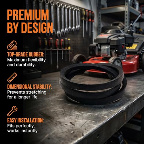 2 PCS 954-04032B (3/8" X 35.75) Lawn Mower Drive Belt for MTD Troy-Bilt 954-04032 954-0465 Tuff-Cut 230 754-0465 754-04032 - color: 3/8" X 35.75"