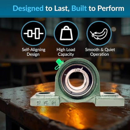 PGN UCP206-20 (2 Pack) Pillow Block Bearing - 1 1/4" Bore Self-Aligning - size: 2, style: UCP206-20