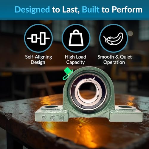 PGN UCP206-20 (2 Pack) Pillow Block Bearing - 1 1/4" Bore Self-Aligning - size: 2, style: UCP206-20