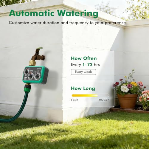 RESTMO 3-Dial Analog Sprinkler Timer, Mechnical Water Timer for Outdoor - size: Mechnical-1 Zone