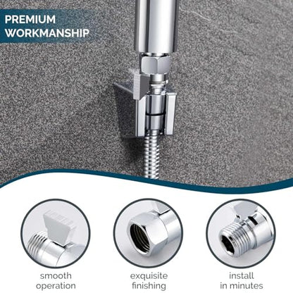 Angle Simple Shower Shut Off Valve, Water Flow Pressure Restrictor, Chrome - color: Chrome