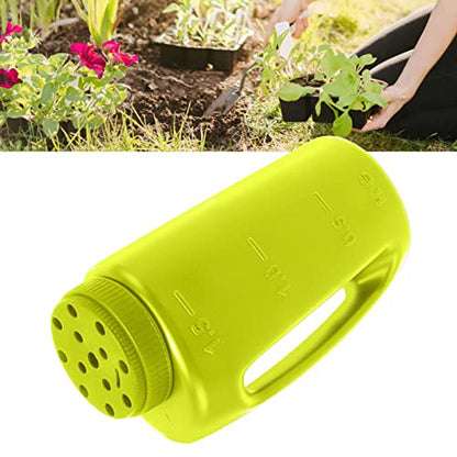 Handheld Fertilizer Spreader Hand Held Grass Seed Spreader Crop Spreading Salt Sowing Pot (Green) - color: Green