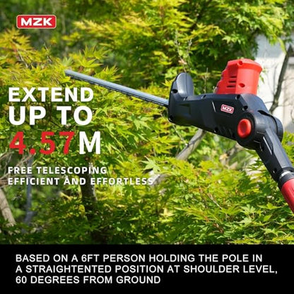 MZK 20V Cordless Hedge Trimmer, Bush & Shrub Cutter, 23-Inch Blade - size: 23in blade