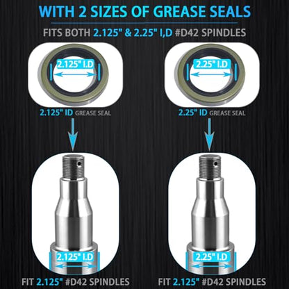 iBroPrat 4Sets 5200-6000 lb LB Boat Trailer Axle 25580 15123 Bearing Kits