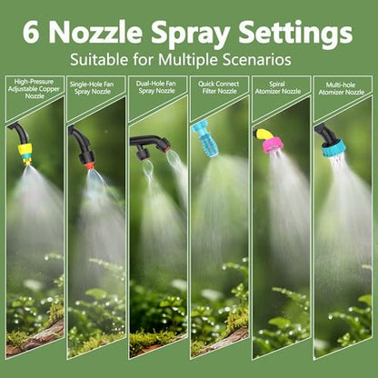 Battery Powered Sprayer 2 Gallon Electric Garden Sprayer for Plants & Weeds - color: BLUE