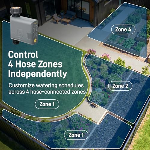 Orbit 21207 B-hyve Gen 2 Smart Hose Watering Timer, 4-Pack with Wi-Fi Hub and Hose Y Splitter - size: 4-Pack