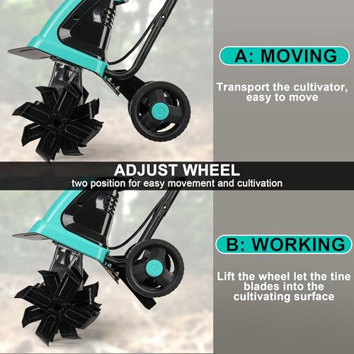 IncwBo 12'' 13.5AMP Corded Electric Garden Roto Tiller Cultivator Powerful - size: 13.5 AMP-12 INCH