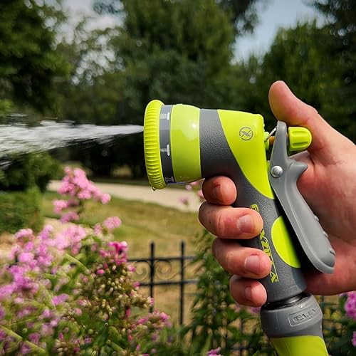 Flexzilla Heavy Duty 7-Pattern Adjustable Pistol Grip Garden Hose Nozzle Sprayer with Multiple Spray Settings & Durable Design - color: Chartreuse, style: 7-Pattern Flow Control