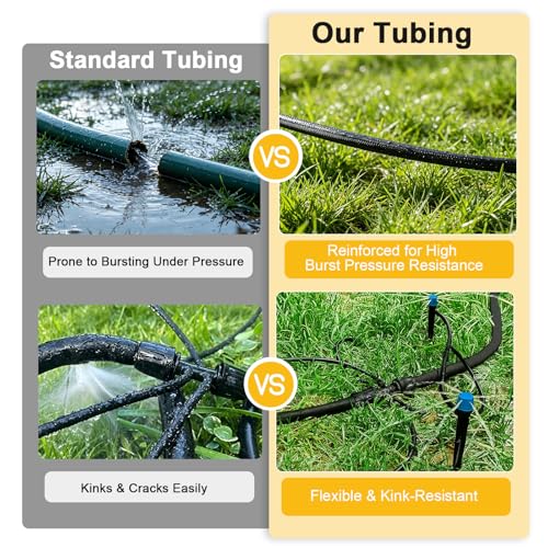1/2 Inch Irrigation Tubing 50 FT, Drip Mainline for Raised Beds & Gardens - size: 50ft