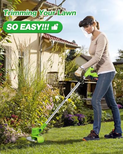 21V Weed Wacker Cordless, Electric Weed Eater Battery Powered