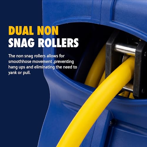 Goodyear Retractable Air Hose Reel, 3/8" x 50 FT - color: Automatic Rewind