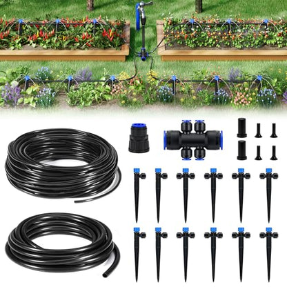 HIRALIY 50FT Drip Irrigation Kit for Garden Watering - size: 50ft