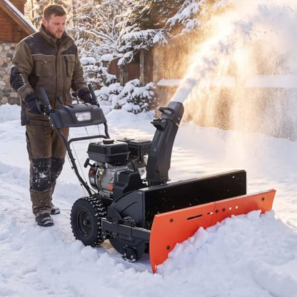 VEVOR Snow Plow Kit 22 to 32 in Width Adjustable Universal Plow Attachment - size: 22in-32in Adjustable, for Snowblowers