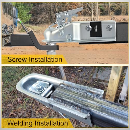 Nilight Straight Trailer Coupler fits 2-Inch Hitch Ball, 3-Inch Channel - color: 2"x3" /5000Lbs