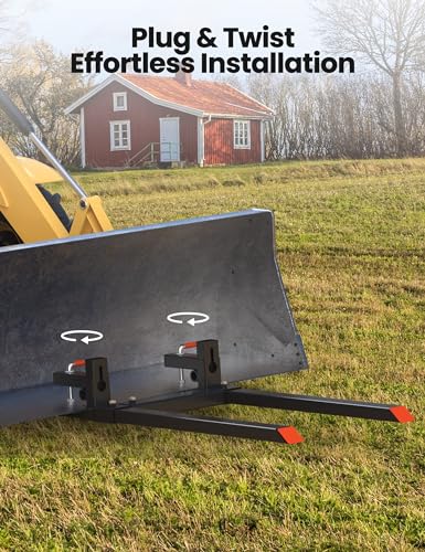 60" Heavy Duty Clamp-On Pallet Forks,Tractor Bucket Forks, Quick Attach