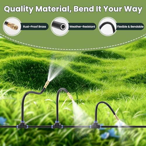 200FT Automatic Drip Irrigation Kits Garden Watering System 40 Nozzles - size: 200 FT