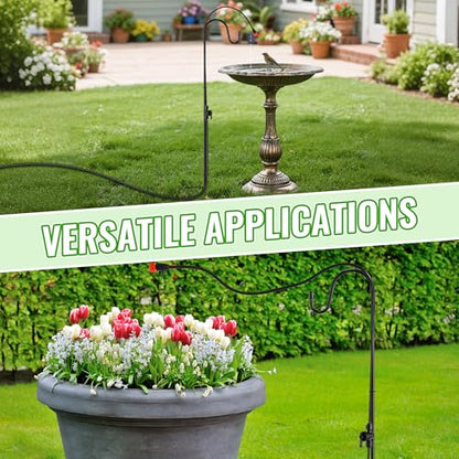 Saillong 36Ft Bird Bath Dripper Kit, Adjustable Outdoor Drip Irrigation - size: 33 ft Water Pipe, style: 3 ft Bracket