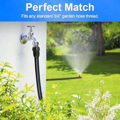 Universal 3/4 Inch Female Pipe Thread to 1/2 Inch Drip Irrigation Tubing Adapter, 8 Pack 1/2 In. Barbed Drip Line x 3/4 In. Faucet PVC Adapter Connect 3/4" FHT Garden Faucet Hose Bibb - size: 3/4" Thread To 1/2" Adapter