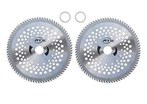 8" x 80T 8-Inch 80 Tooth Carbide Tip Circular Saw Brush Cutter Trimmer Weed Eater Blade (2 Pack) - size: 1 Pack