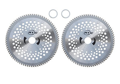 8" x 80T 8-Inch 80 Tooth Carbide Tip Circular Saw Brush Cutter Trimmer Weed Eater Blade (2 Pack) - size: 1 Pack