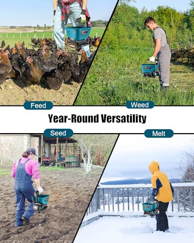 Adisipsoarin Seed Spreader for Makita 18v Battery,Handheld Fertilizer Spreader for Lawns,Available Year-Round,Grass Seeds,Fertilizer,Rock Salt and Ice Melt(Battery Not Included)