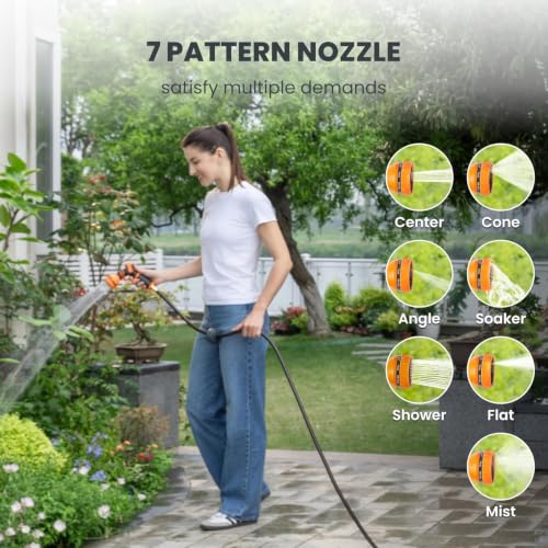 Giraffe Tools 1/2" 130FT Garden Retractable Hose Reel Wall Mount Auto Rewind - size: 1/2" 130FT