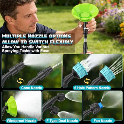 3.2Gal Backpack Sprayer with Separate Battery and Charger Included - color: Sky Blue