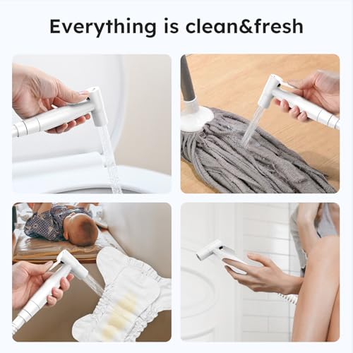 Arofa Handheld Bidet Sprayer, Bidet Attachment for Toilet, Bright White - color: White Bright White, size: 1 Pack